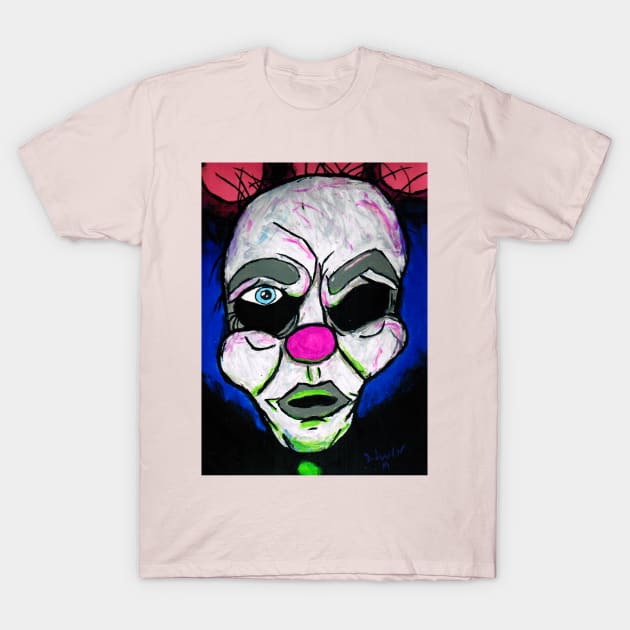 Stage Clown T-Shirt by lowen morrison